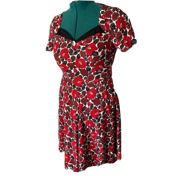 Voodoo Vixen Holly Holiday Red Swing Dress Rockabilly 1950s Vintage Style Retro - Picture 1 of 5